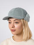 Бейсболка KANGOL арт. K5470 Cozy Cord Earflap Baseball (серый / мятный)